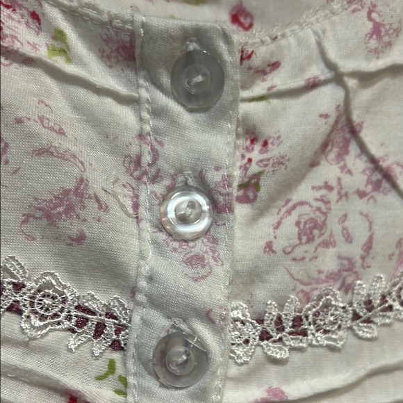 Body  Touch Floral Nightgown with Pink Accents - Picture 4 of 7